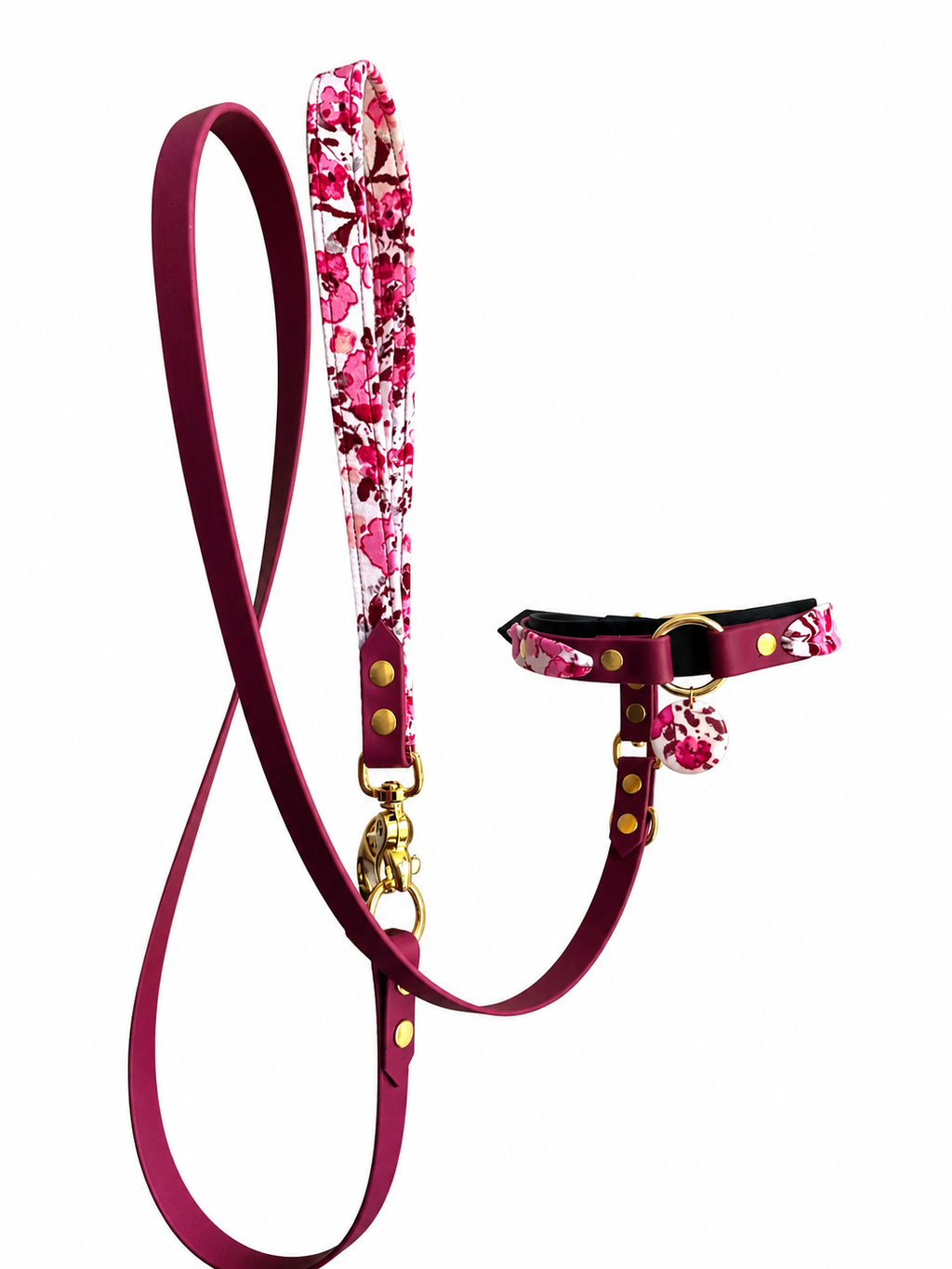 Laisse simple - bordeaux