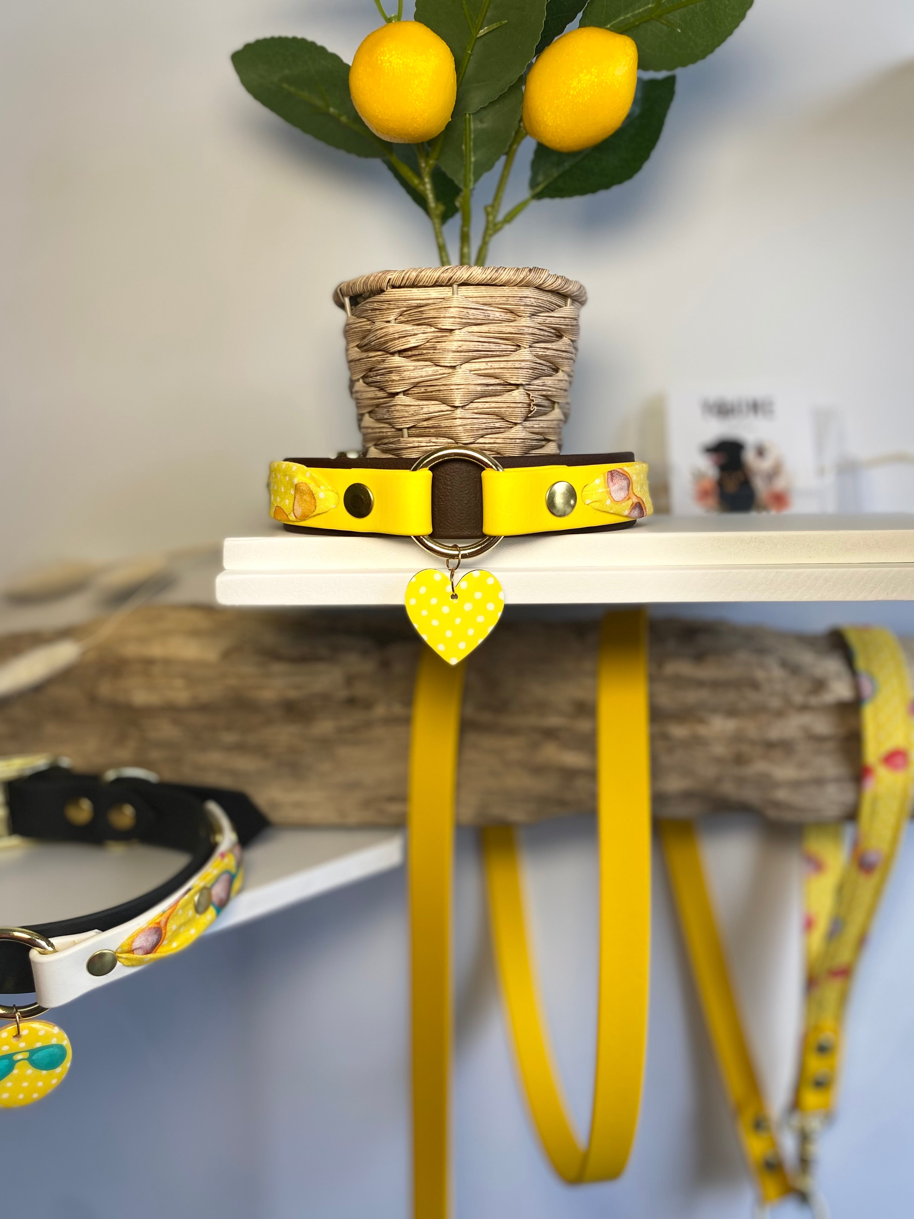 Set Éphémère - Summer jaune - Porte médaille et médaille